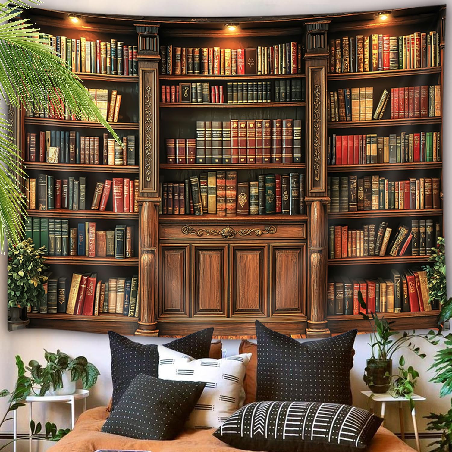 Amazon.com: Vintage Library Tapestry, Magic Bookshelf Tapestry